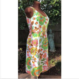 BOLD FLORAL BODEN SPRING SUMMER DRESS RETRO